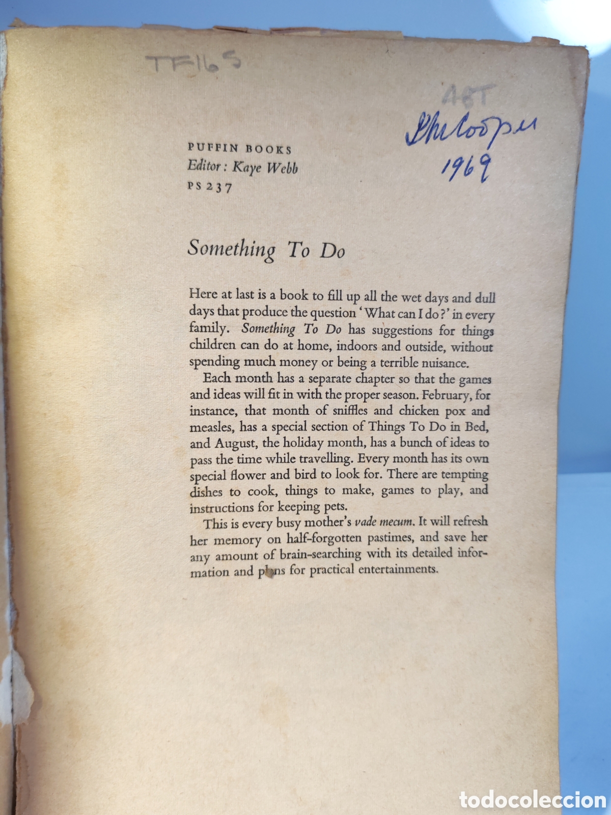Libros: SOMETHING TO DO. 1968. Penguin books . Ingles - Foto 2