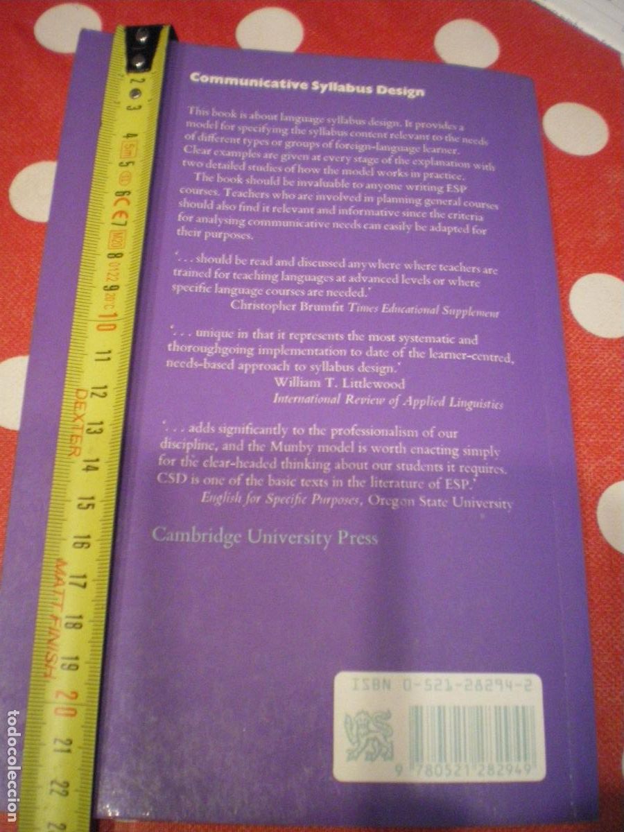 Libros: COMMUNICATIV SYLLABUS DESIGN, JOHN MUNBY - Foto 3
