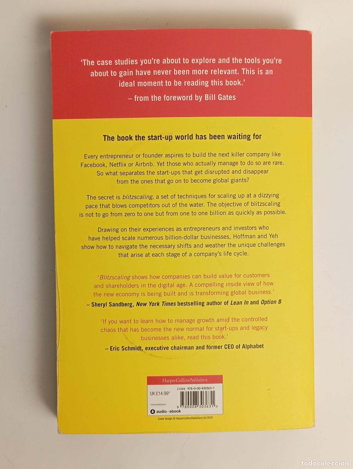 Libros: Blitzscaling Libro Ingl&eacute;s HarperCollins 2018 - Foto 2