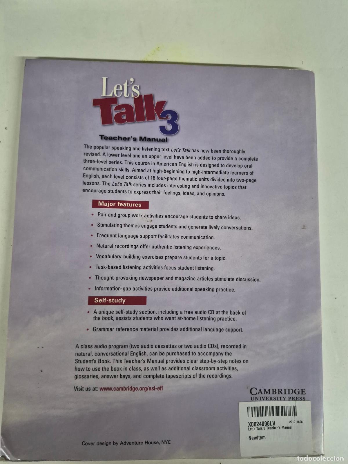 Libros: Lets Talk 3 Teachers Manual - Jones, Leo - Foto 1
