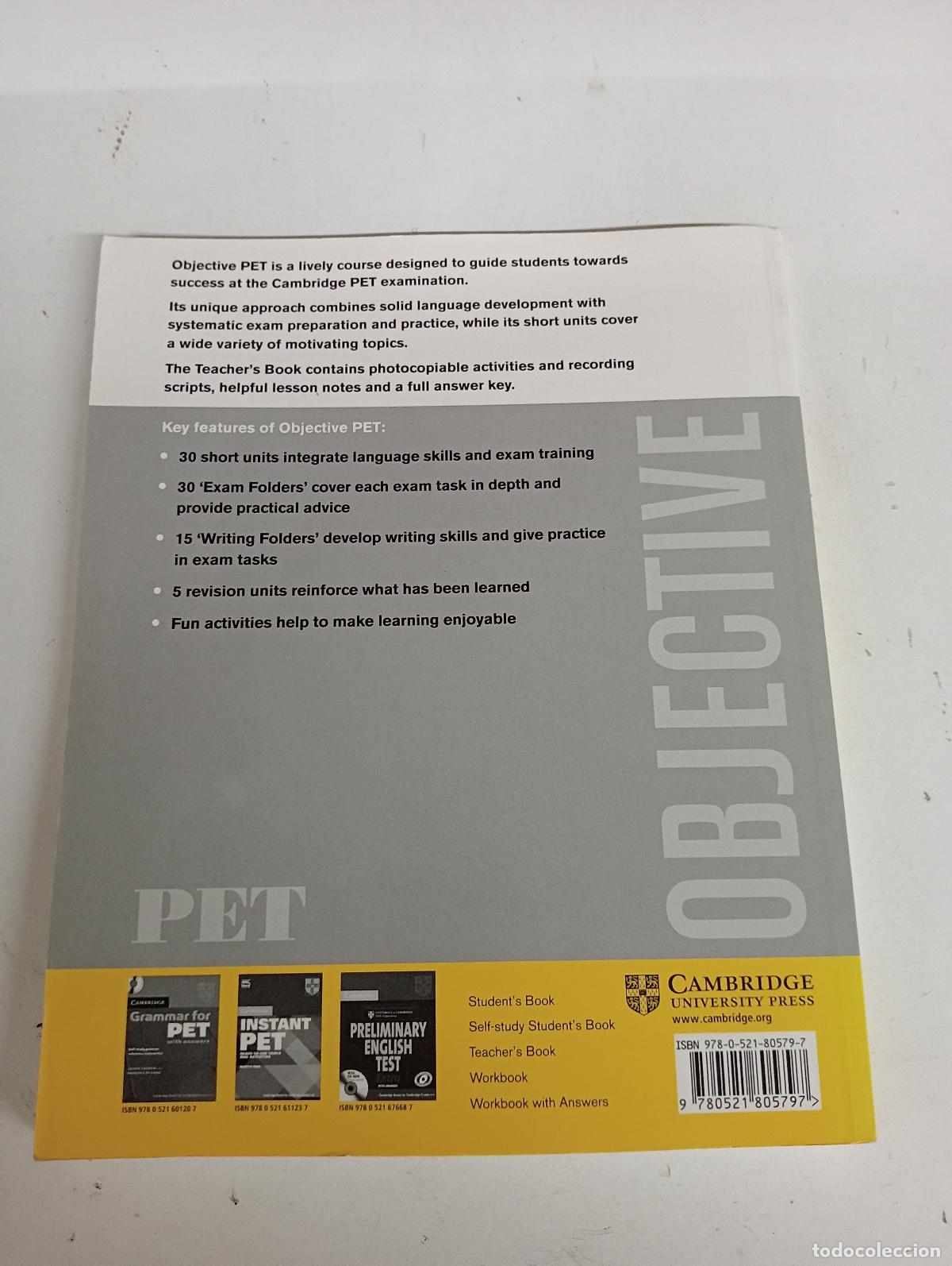 Libros: Objective PET Teacher's Book - Louise Hashemi, Barbara Thomas