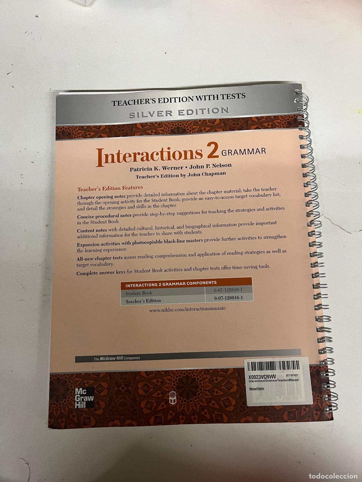 Libros: Interactions 2 Grammar Teachers Manual - John Chapman - Foto 2