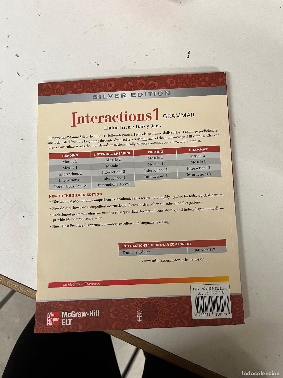 Libros: INTERACTIONS MOSAIC 5E GRAMMAR STUDENT BOOK (INTERACTIONS 1) - Interactions I - Foto 2