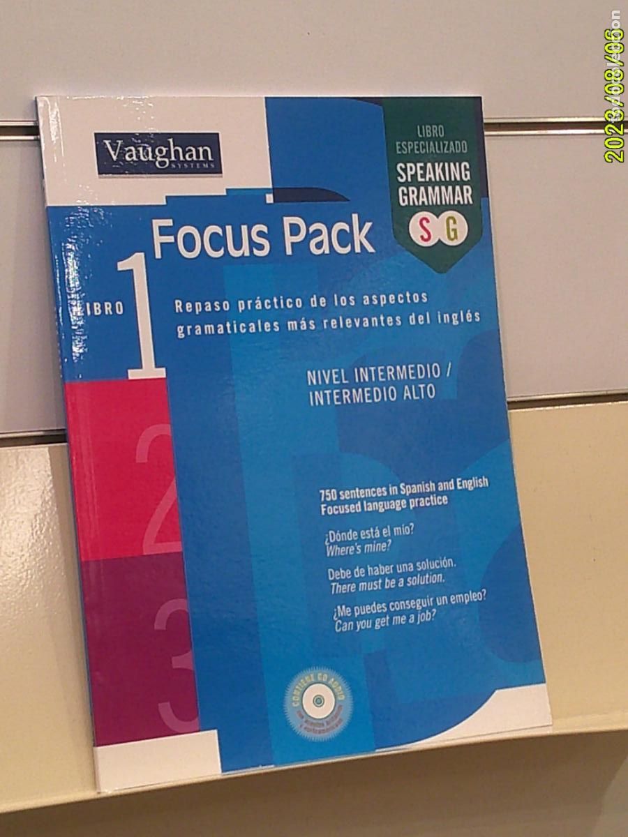 Libros: FOCUS PACK LIBRO 1 SPEAKING GRAMMAR NIVEL INTERMEDIO/ALTO NO LLEVA CD AUDIO - VAUGHAN SYSTEMS