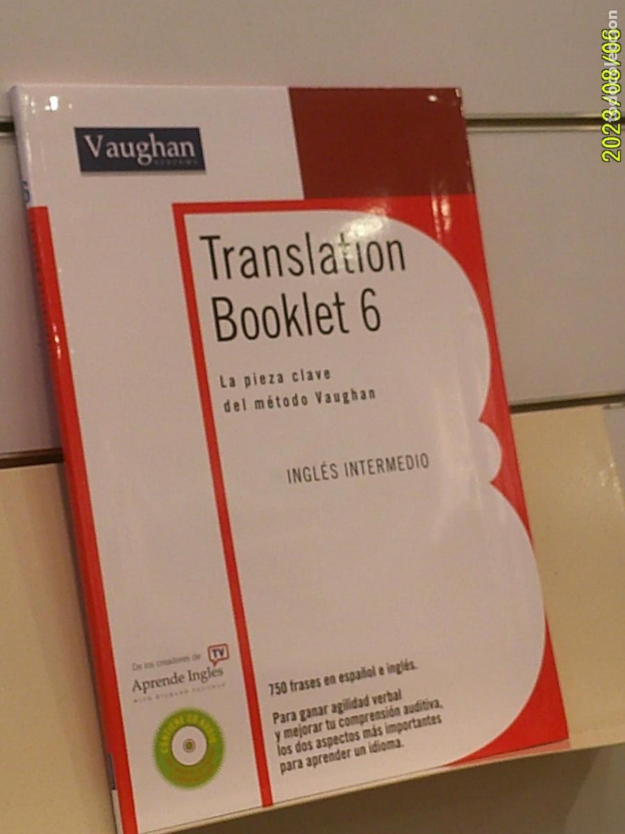 Libros: TRANSLATION BOOKLET 6 INGLES INTERMEDIO 750 FRASES LLEVA UN CD AUDIO - VAUGHAN SYSTEMS