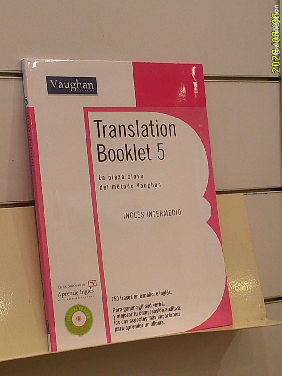 Libros: TRANSLATION BOOKLET 5 INGLES INTERMEDIO 750 FRASES LLEVA UN CD AUDIO - VAUGHAN SYSTEMS
