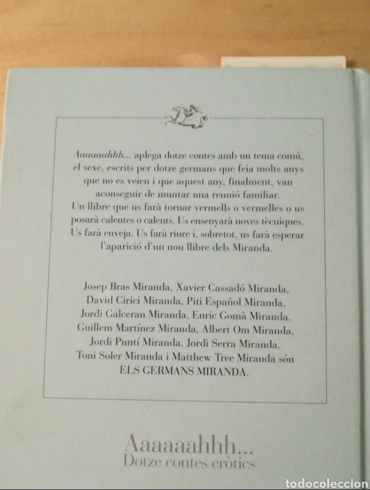 Libros: Libro Aaaaaahhh Dotze contes er&ograve;tics - Foto 2