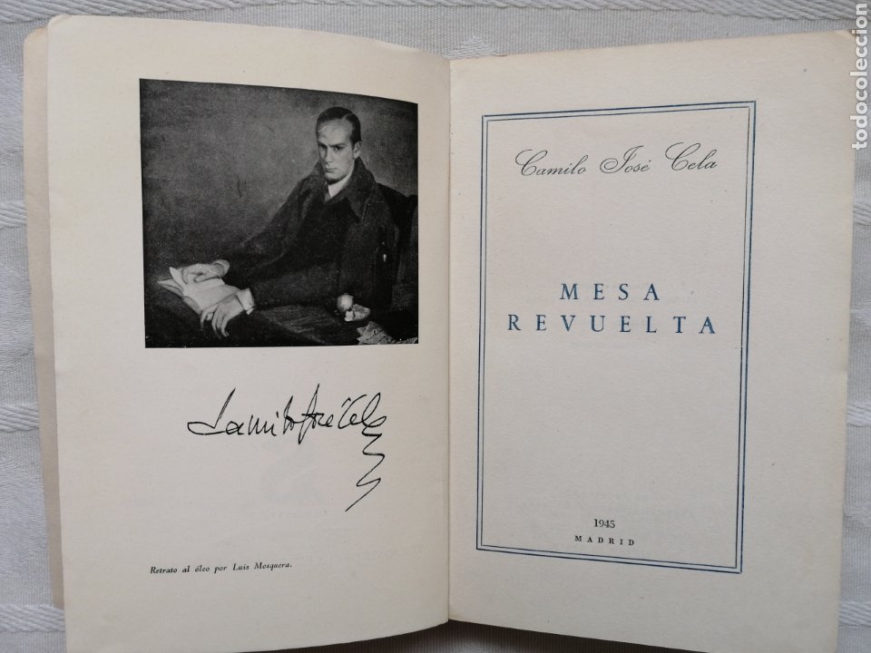 Libros: Mesa revuelta. Camilo José Cela. Primera edición Madrid 1945 Sagitario ed de los estudiantes - Foto 1 - 190140390