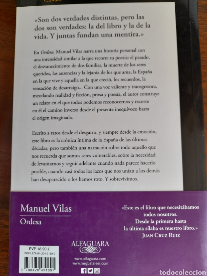Libros: Ordesa. Manuel Vilas - Foto 2