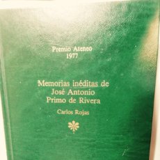 Libros: LIBRO GANADOR DEL PREMIO ATENEO, ”MEMORIAS INÉDITAS DE JOSÉ ANTº P. DE RIVERA”. MUY NUEVO