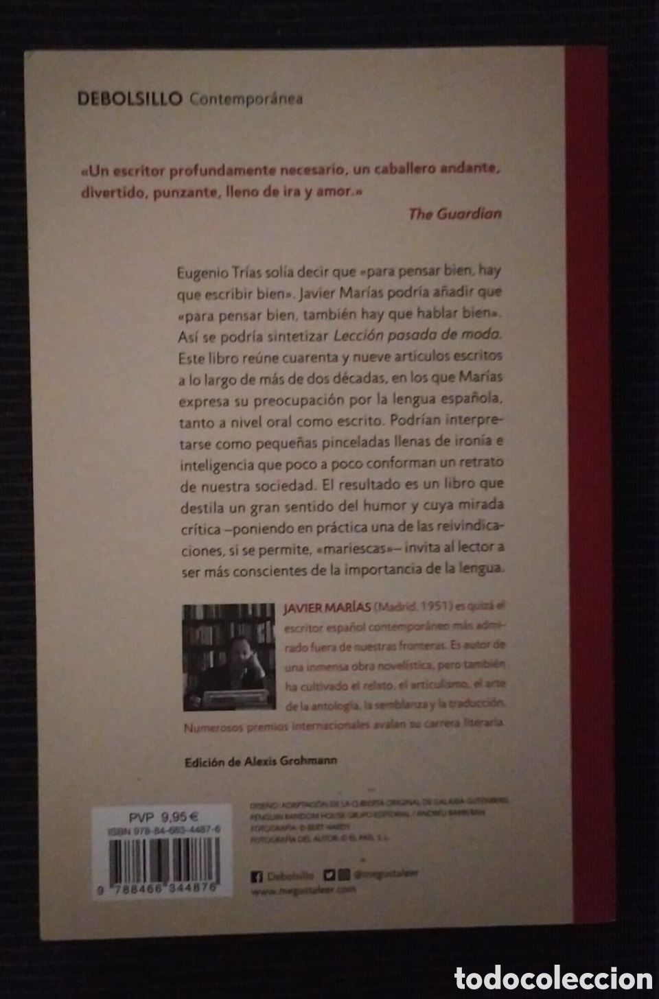 Libros: JAVIER MAR&Iacute;AS LECCI&Oacute;N PASADA DE MODA - Foto 2