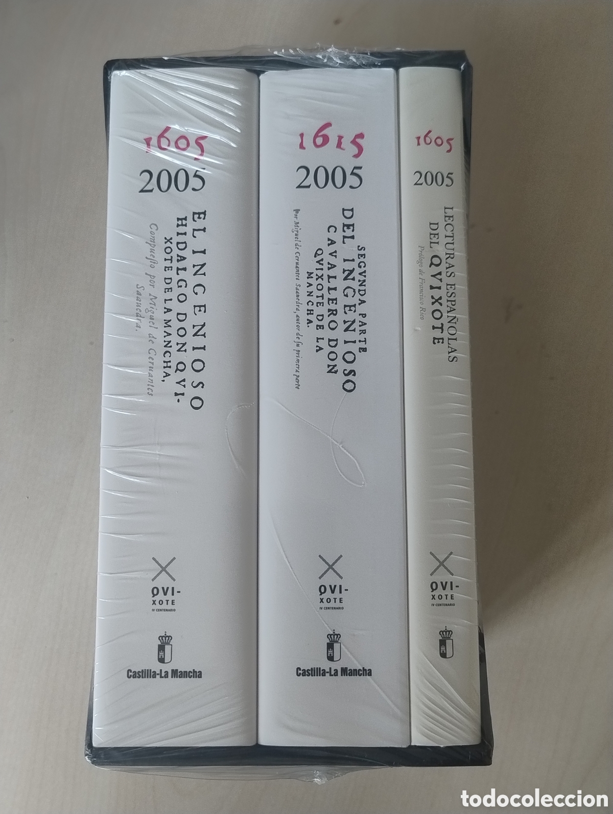 Libros: Don Quijote de la Mancha &ndash; Edici&oacute;n IV Centenario 2005 &ndash; Estuche 3 tomos &ndash; Precintado &ndash; Castilla-La M