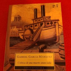 Libros: CRÓNICA DE UNA MUERTE ANUNCIADA. GABRIEL GARCÍA MÁRQUEZ.