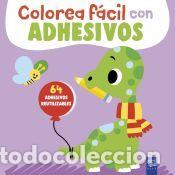 Libros: Colorea f&aacute;cil con adhesivos. Dinosaurio - N