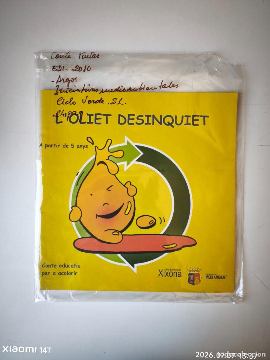 Libros: L&acute;OLIET DESINQUIET- CONTE EDUCATIU PER A ACOLORIR.