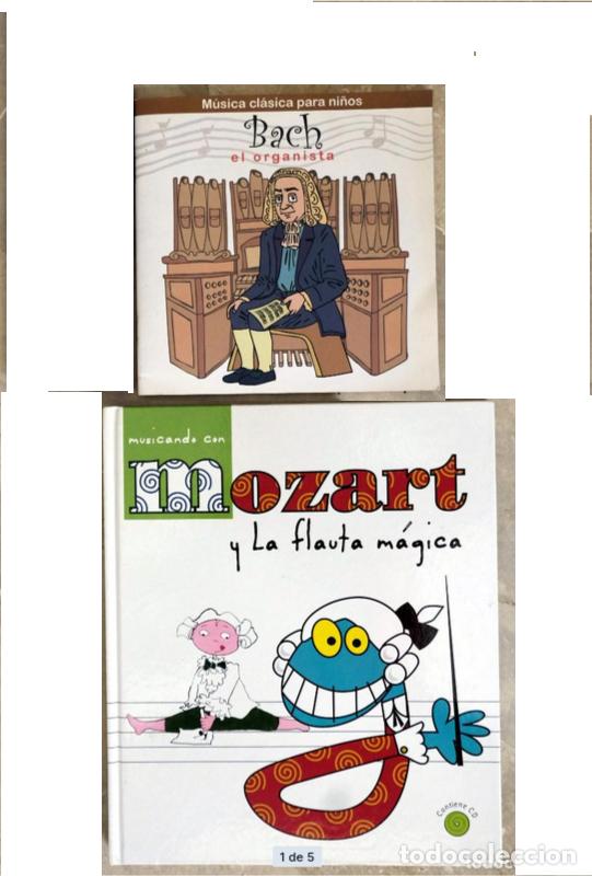 Libros: Musicando con Mozart y la flauta m&aacute;gica. Montse Sanuy + BACH EL ORGANISTA -