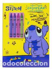 Libros: Stitch. Libro para colorear con ceras: Con pegatinas - Disney