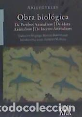 Libros: Obra biol&oacute;gica: De partibus animalium / De motu animalium / De incessu animalium - Arist&oacute;teles
