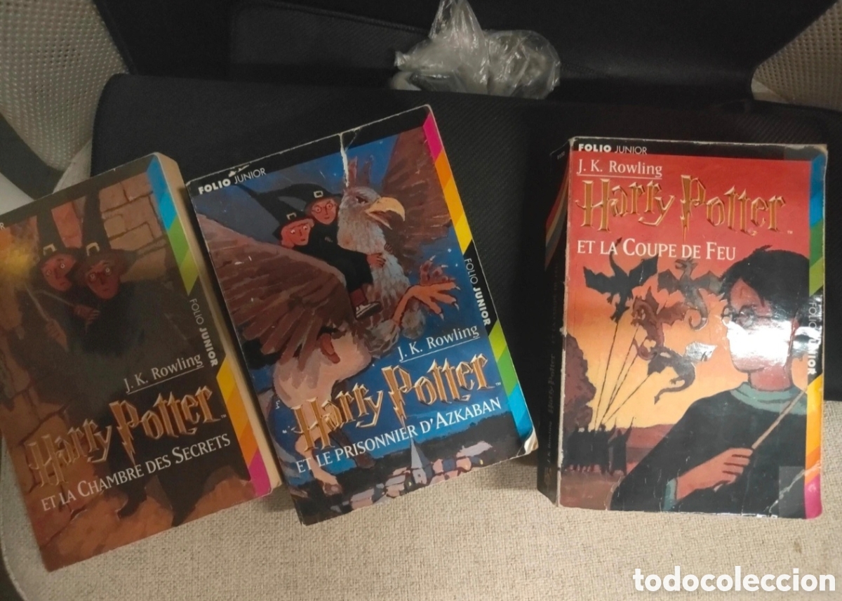 Libros: Lote 3 libros Harry Potter en franc&eacute;s (Folio Junior)