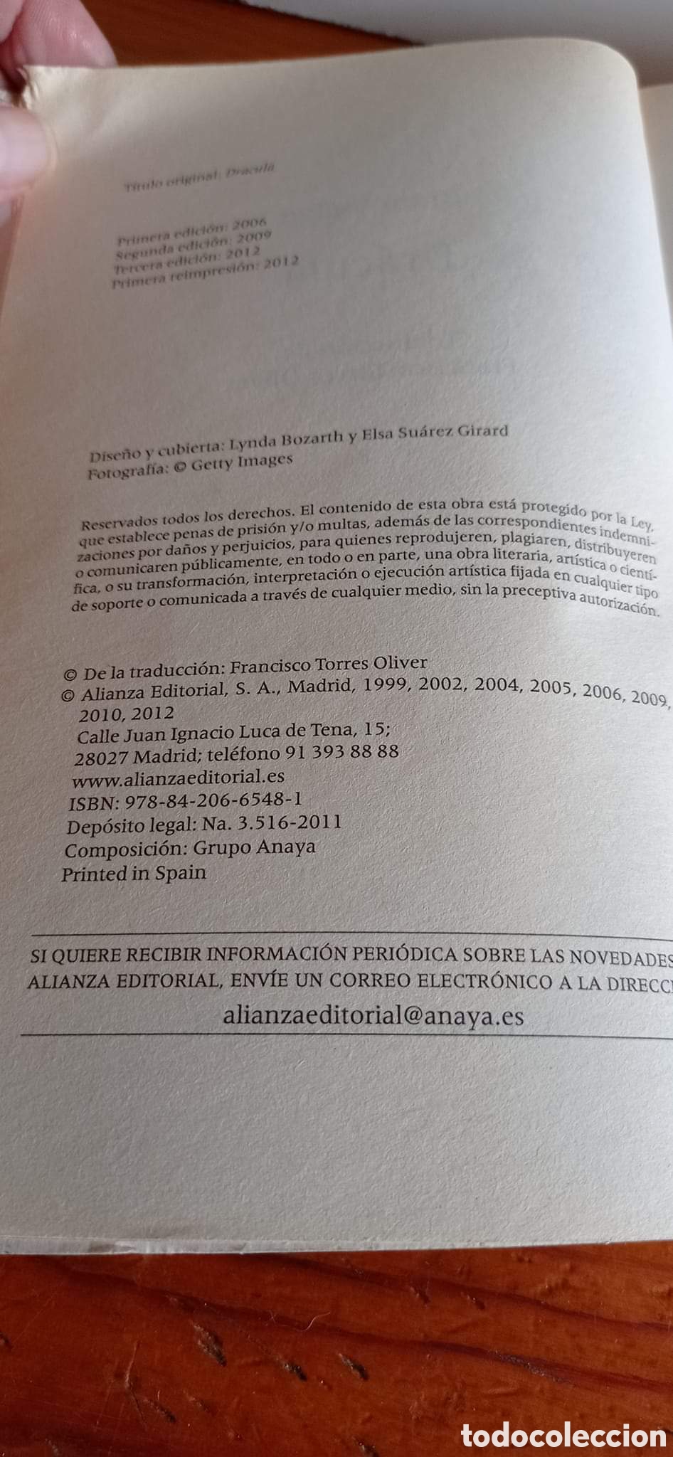 Libros: NOVELA / DRACULA / BRAM STOKER - 2006 - Foto 4