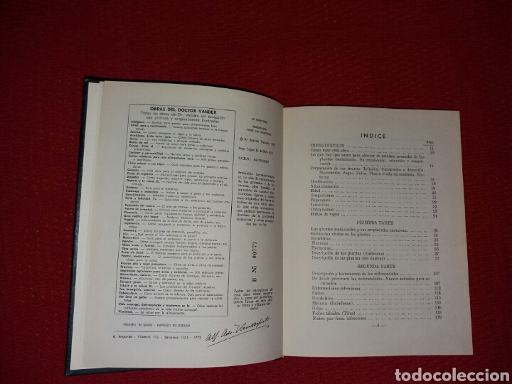 Libros: PLANTAS MEDICINALES DR. VENDER - Foto 2