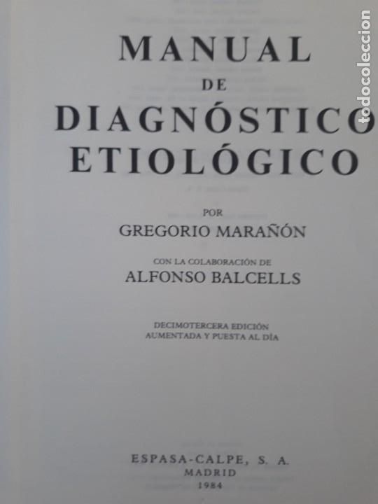 Libros: Libro Manual de diagnostico etiol&oacute;gico - Foto 2
