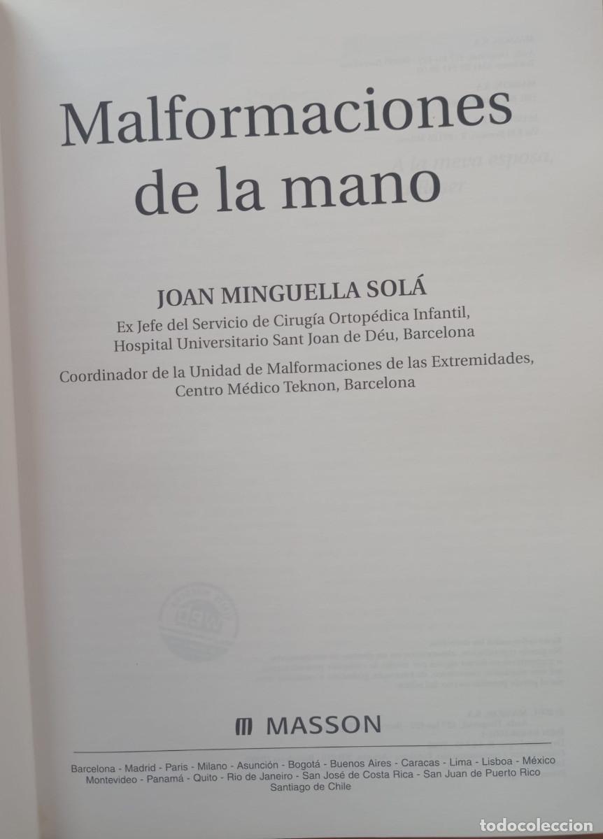 Libros: Malformaciones de la mano J. Minguella - Foto 3