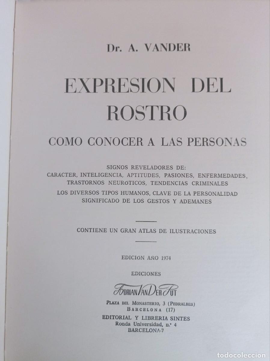 Libros: EXPRESI&Oacute;N DEL ROSTRO,DR. VANDER - Foto 2