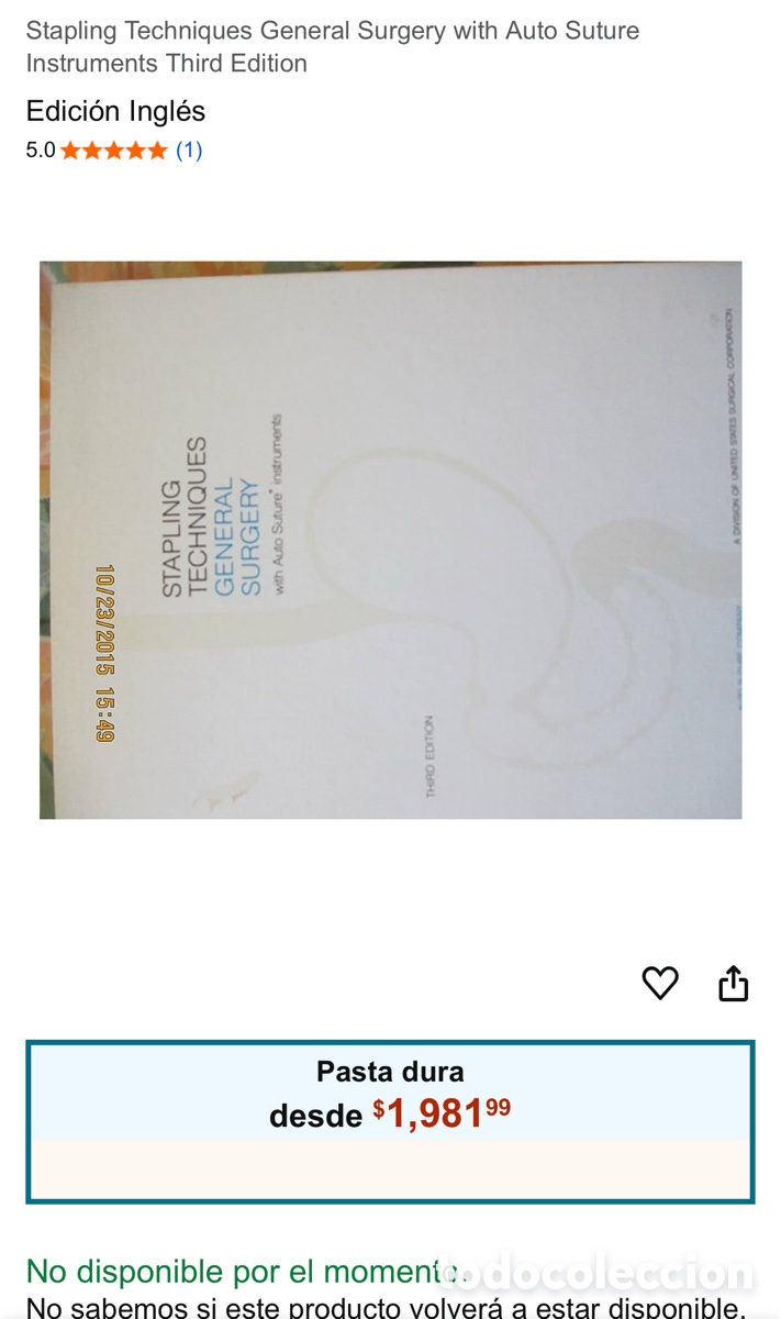 Libros: Stapling Techniques General Surgery 1988 - Foto 8
