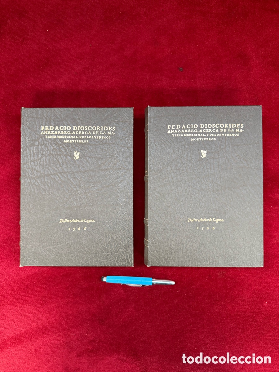 Libros: Tomo 1-2 Pedacio Dioscorides 1566 Facsimil,Plantas Medicinales!