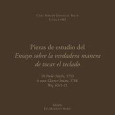 Libros: PIEZAS DE ESTUDIO DEL ENSAYO SOBRE LA VERDADERA MANERA DE TOCAR EL TECLADO - MARTÍNEZ MARÍN, EVA. Lote 361862730