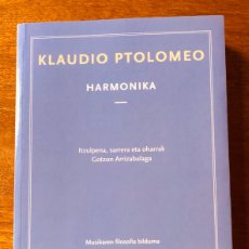 Libros: CLAUDIO PTOLOMEO - HARMONIKA