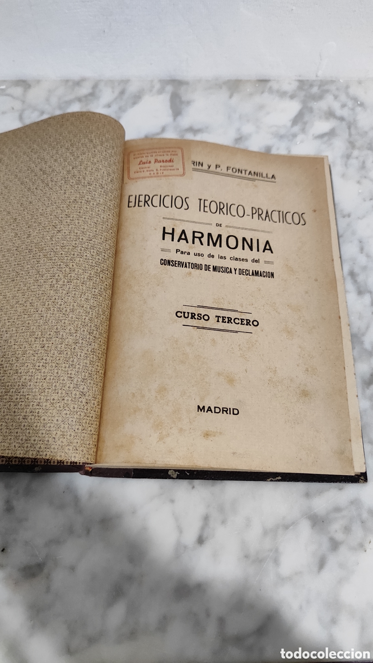 Libros: IS-100 ANTIGUO EJERCICIOS TE&Oacute;RICO Y PRACTICOS DE HARMON&Iacute;A CONSERVATORIO - Foto 2