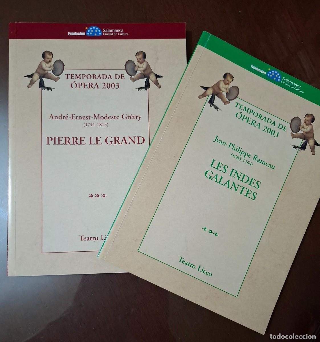 Libros: GR&Eacute;TRY / RAMEAU: DOS LIBRETOS DE &Oacute;PERA