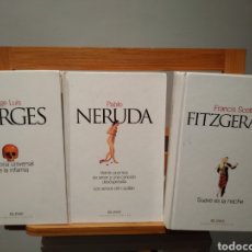 Libros: LOTE DE 3 LIBROS EL PAIS CLASICOS DEL SIGLO XX - BORGES/FITGERALD/NERUDA -