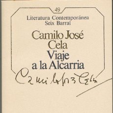 Libros: VIAJE A LA ALCARRIA - CAMILO JOSE CELA. Lote 326707473