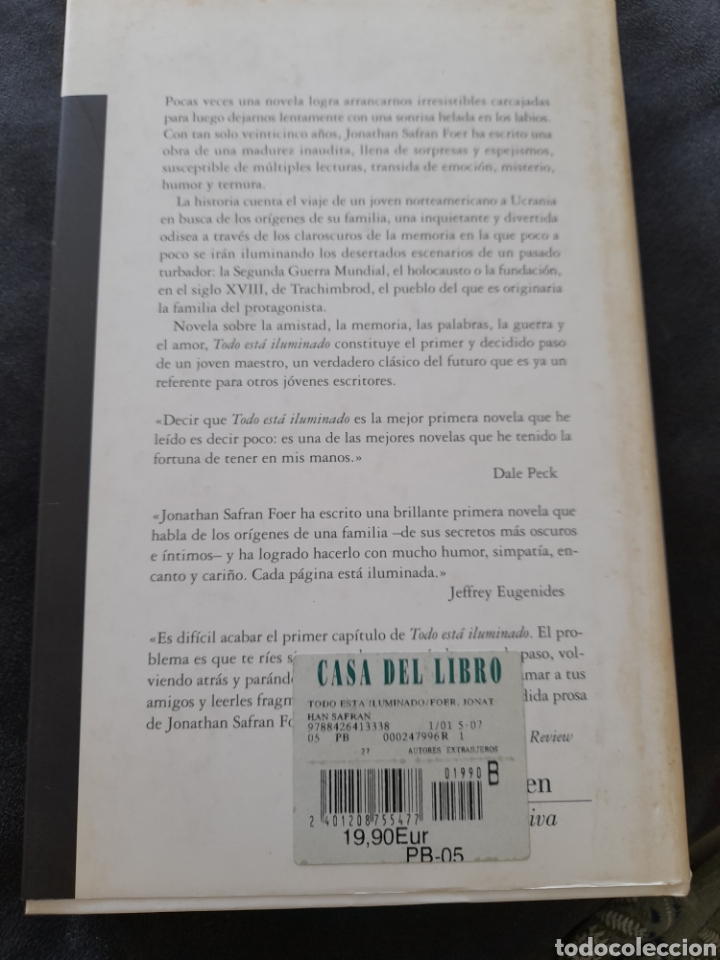 Libros: Todo est&aacute; iluminado. Jonathan Sabr&aacute;n Foer - Foto 2