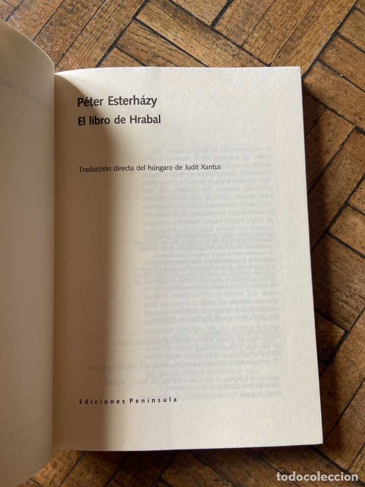 Libros: El libro de Hrabal - P&eacute;ter Esterh&aacute;zy - Pen&iacute;nsula (1993) - Foto 3