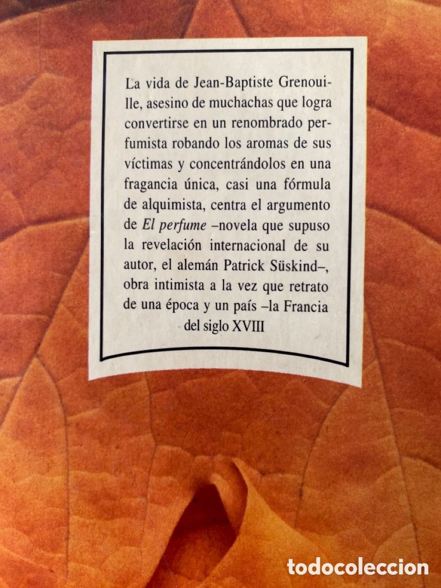 Libros: El Perfume Patrick Suskind 1985 (ed RBA 1992) - Foto 2