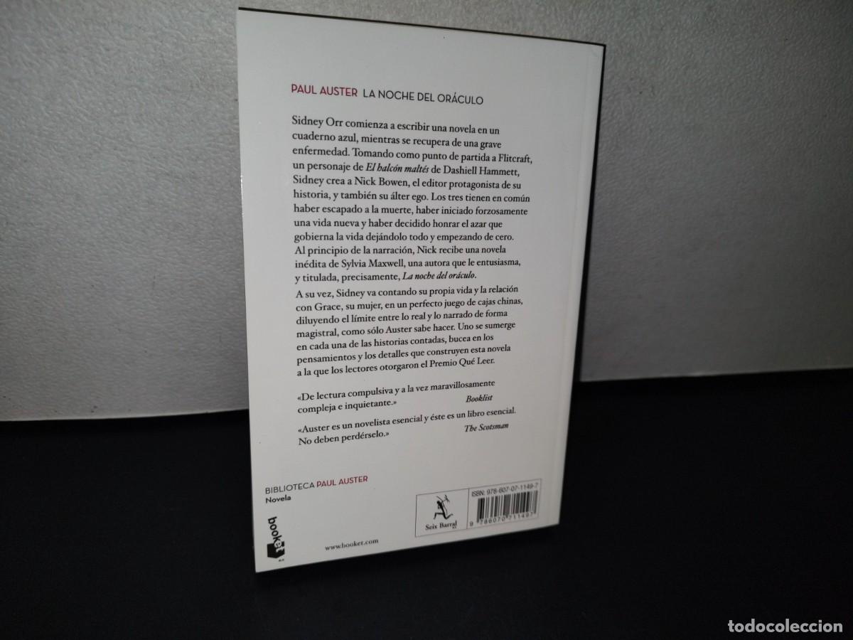 Libros: 194- LA NOCHE DEL OR&Aacute;CULO - PAUL AUSTER - PRIMERA EDICI&Oacute;N 2012 - Foto 4
