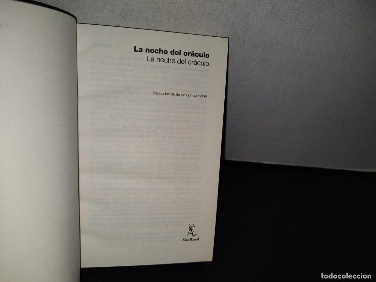 Libros: 194- LA NOCHE DEL OR&Aacute;CULO - PAUL AUSTER - PRIMERA EDICI&Oacute;N 2012 - Foto 5