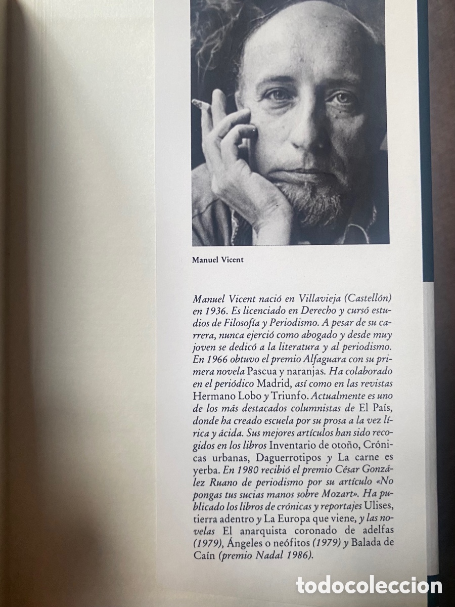 Libros: BALADA DE CA&Iacute;N Manuel VICENT 1987 - Foto 5