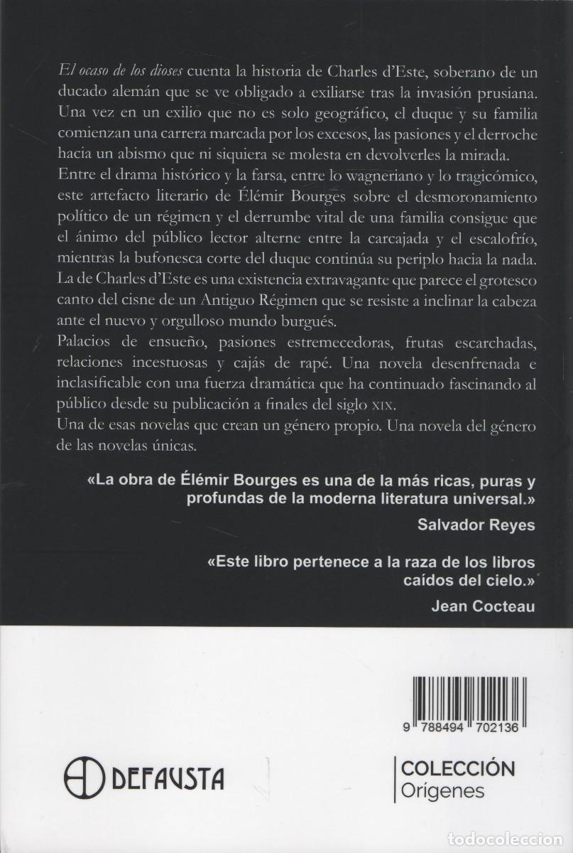 Libros: El ocaso de los dioses. &Eacute;l&eacute;mir Bourges. Defausta. 1&ordf;edici&oacute;n. 2018. NUEVO. - Foto 2