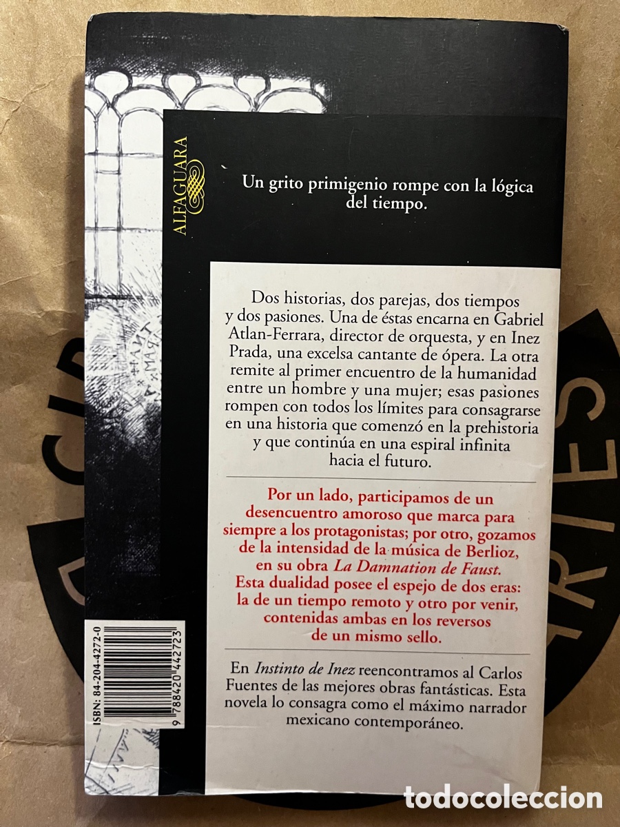 Libros: INSTINTO DE INEZ CARLOS FUENTES - Foto 2