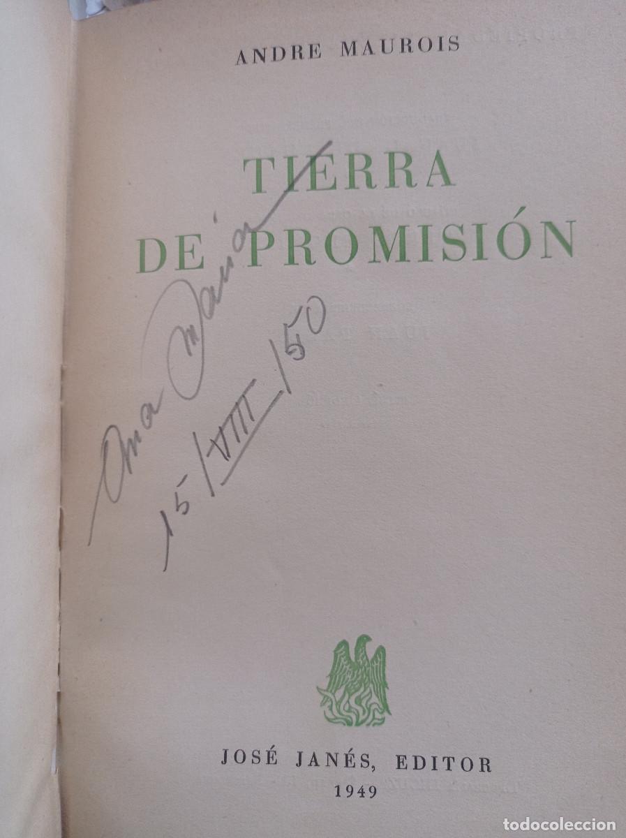 Libros: TIERRA DE PROMISION ANDRE. MAUROIS - Foto 3