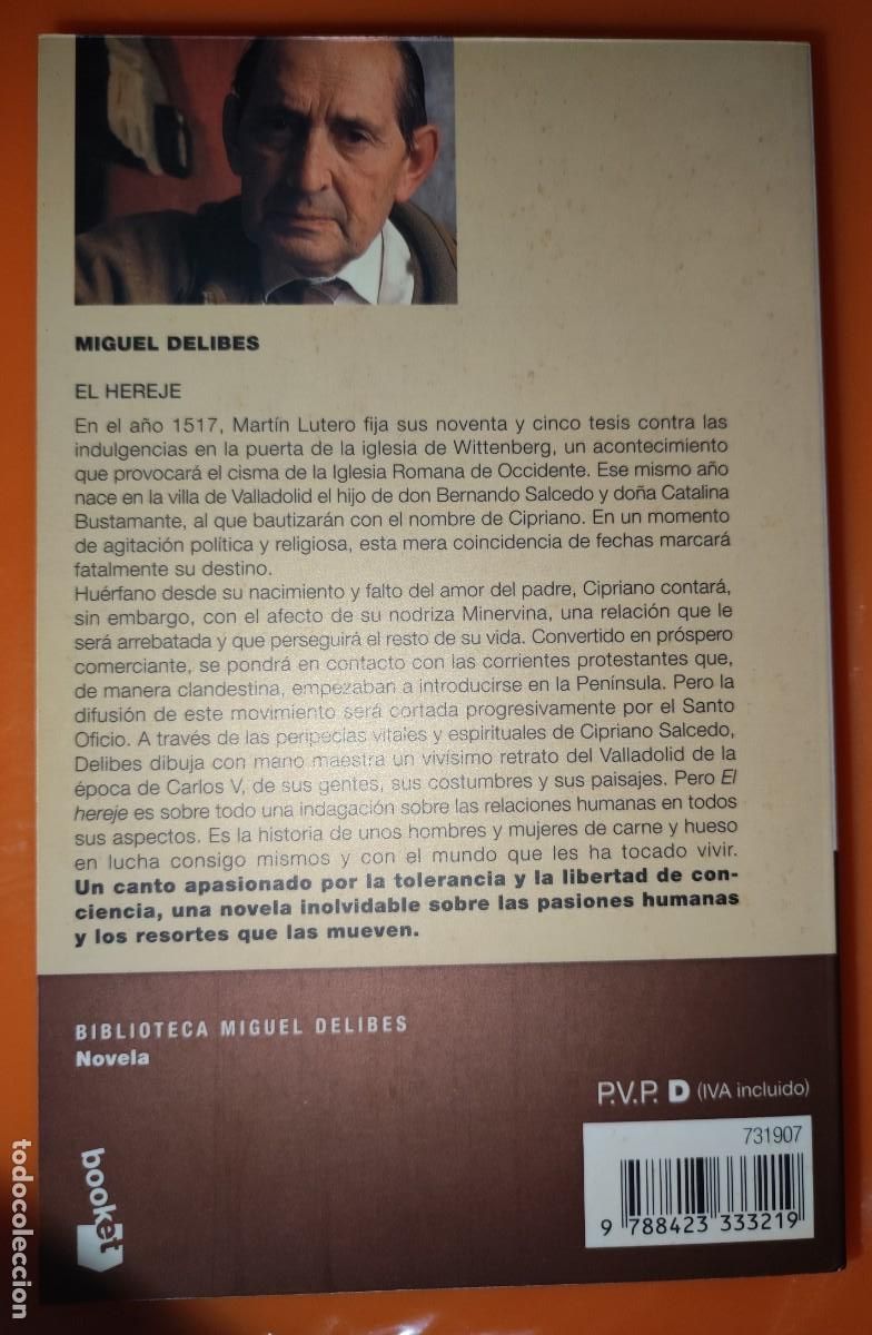 Libros: Libro EL HEREJE Miguel Delibes - Foto 2