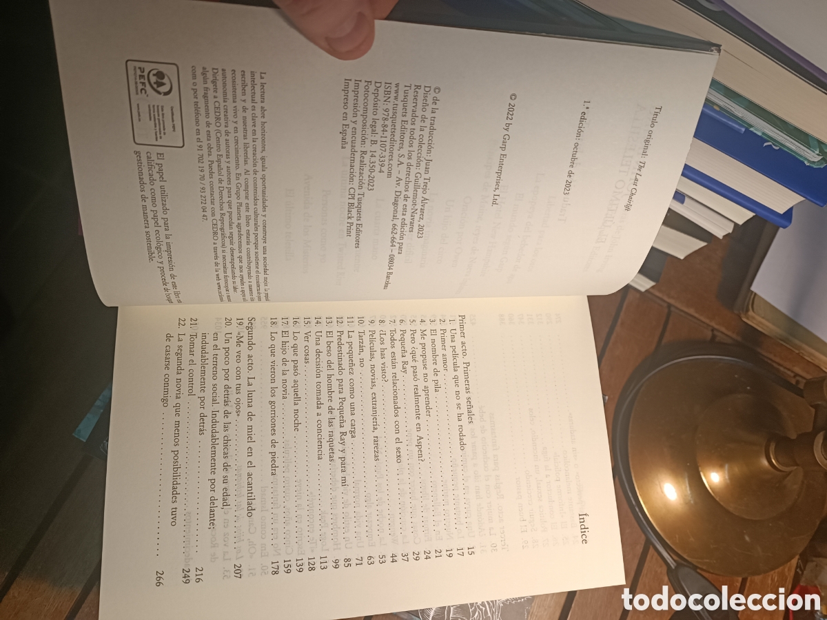 Libros: El &uacute;ltimo telesilla John Irving tusquets 2023 - Foto 4