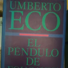 Libros: BARIBOOK 325. EL PÉNDULO DE FUCOL HUMBERTO ECO