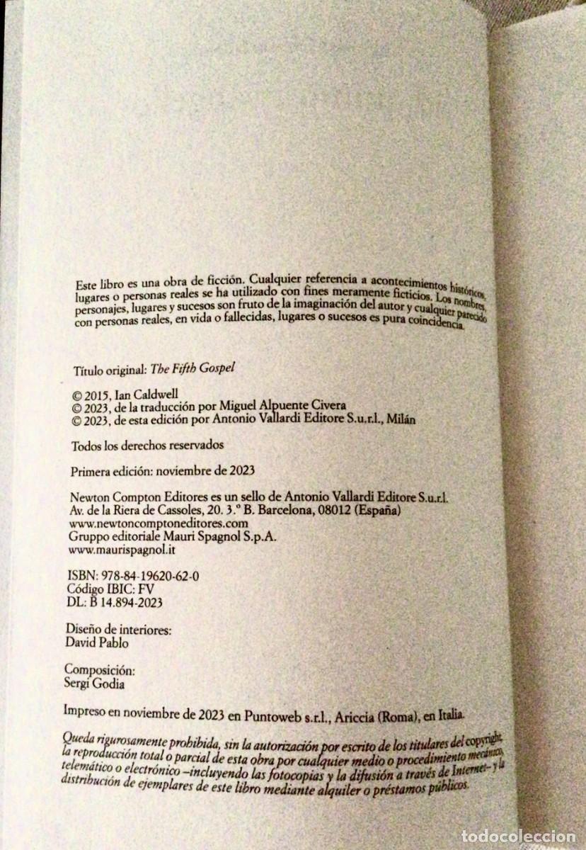 Libros: &rdquo;El quinto evangelio&rdquo; de Ina Caldwell. - Foto 4