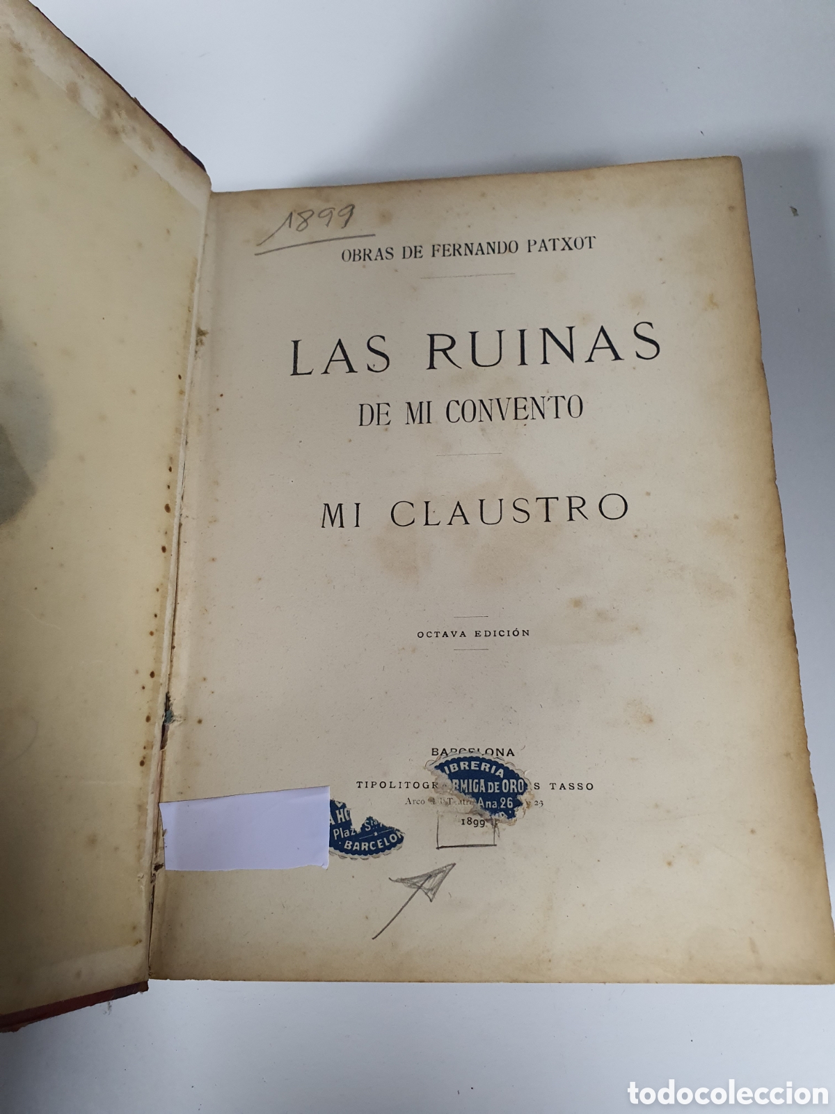 Libros: Las ruinas de mi convento 1899 - Foto 2